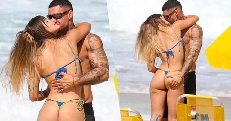 Filipe Ret e Agatha Sá sobem a temperatura em praia do Rio com beijos apaixonados Filipe Ret e Agatha Sá sobem a temperatura em praia do Rio com beijos apaixonados