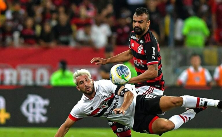 Treta entre Fabrício Bruno e Calleri é dublada em Flamengo x São Paulo