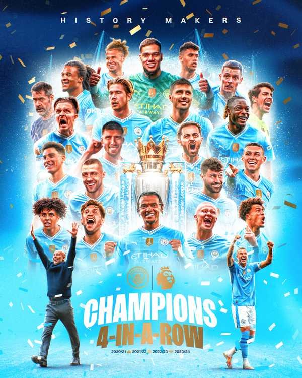Manchester City conquista a Premier League; veja lista de campeões