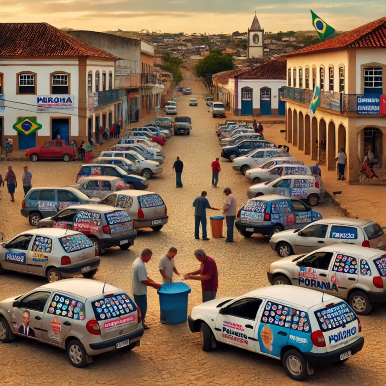 “Adesivaço no Centro de Arcos: Baixo Impacto de Mobilização Pré-Eleitoral”