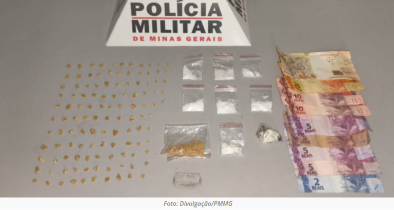 Polícia Militar prende jovem e apreende adolescente por tráfico de drogas no bairro Ouro Verde, em Formiga