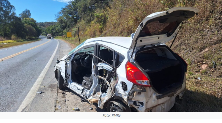 Duas pessoas ficam feridas em acidente na MG-050, em Formiga