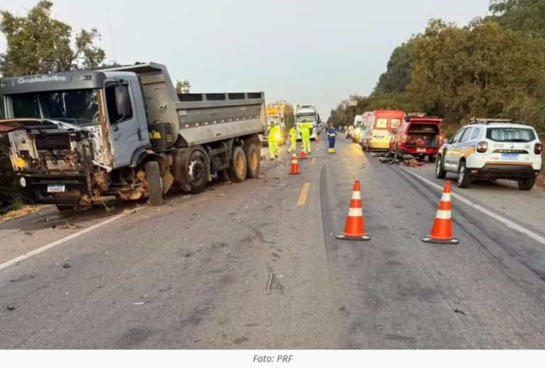 Sargento da PM morre em acidente envolvendo dois caminhões na BR-262, em Bom Despacho