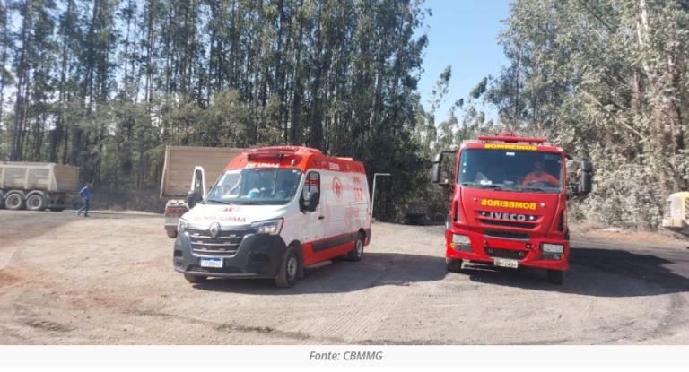 Acidente durante inspeção em caminhão deixa homem ferido, em Pains