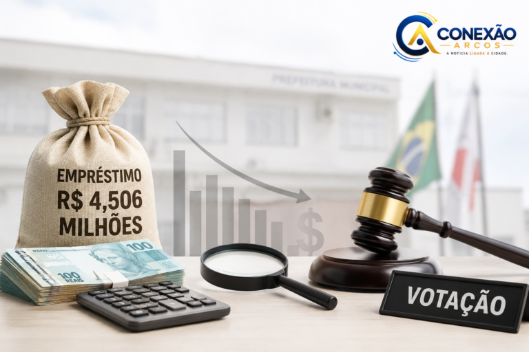 Câmara de Arcos decide hoje sobre empréstimo de R$ 4,506 milhões; aprovação pode comprometer receitas futuras do município