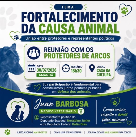 Reunião busca fortalecer a causa animal em Arcos e ampliar diálogo entre protetores e representantes políticos